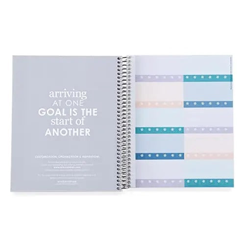 7x9 Watercolor Checkered Coiled Notebook - Lined