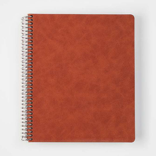 7x9 Camel Coiled Lined Vegan Leather Focused Notebook™
