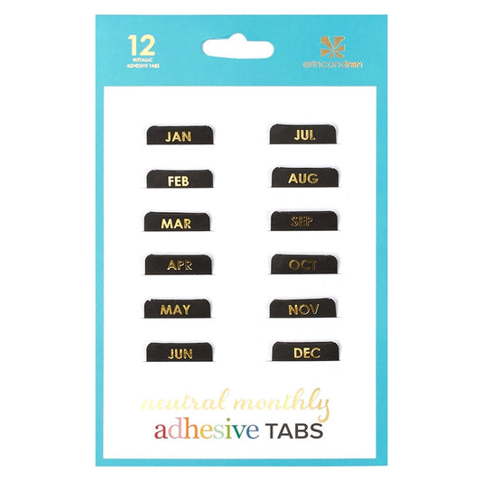 Neutral Mini Monthly Adhesive Tabs