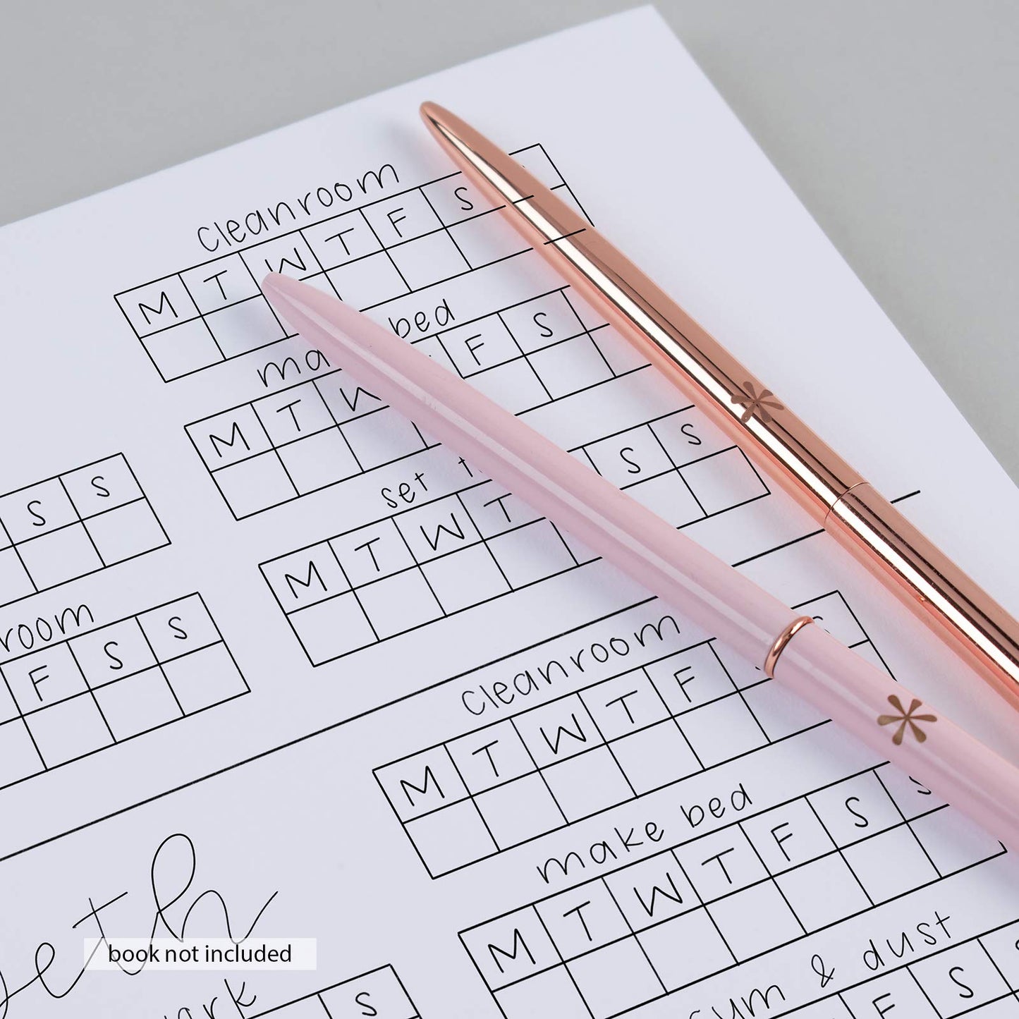 Rose Gold and Blush Slim Ballpoint Pens Duo