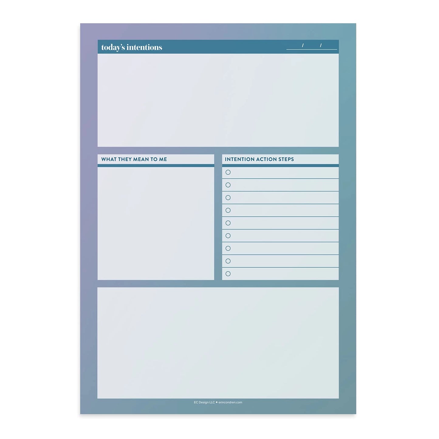 Daily Intention Notepad - 50 Sheets