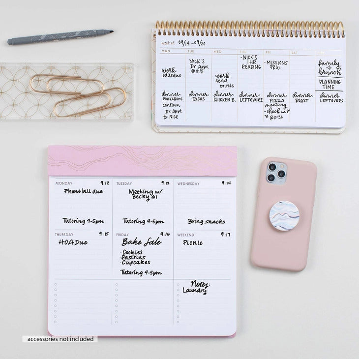 Designer Weekly Schedule Pad - Layers