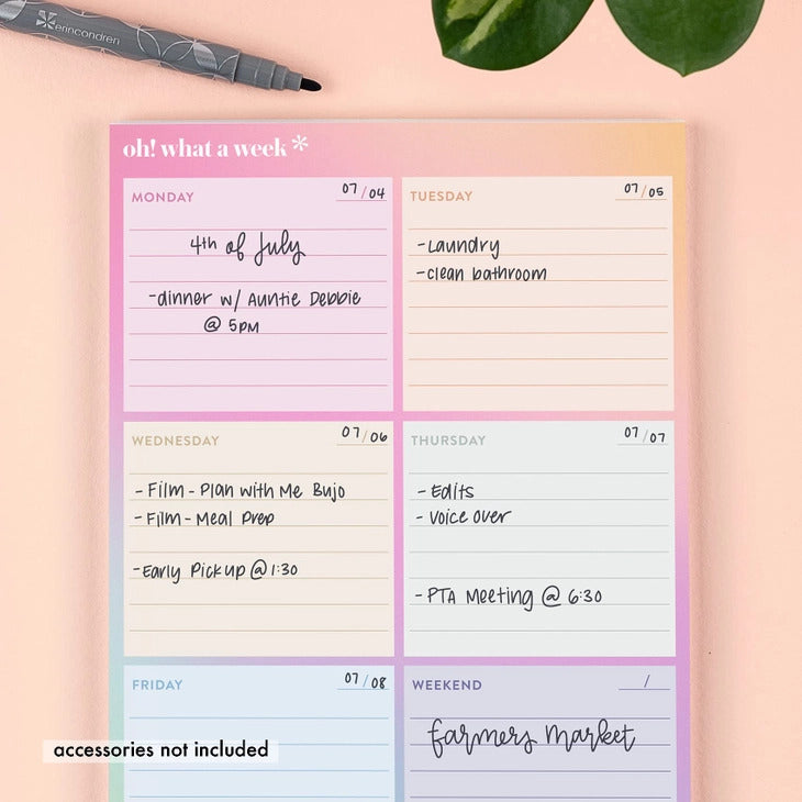 Oh What A Week Notepad - 50 Sheets