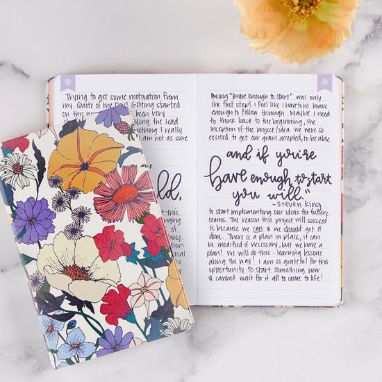 5x8 Softbound Notebook - Lined, Flower Power