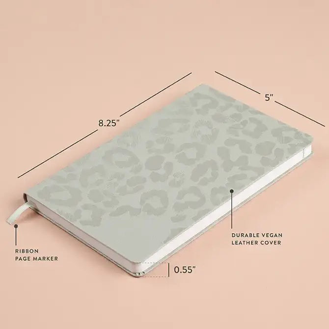 5x8 Softbound Notebook - Lined Metallic Leopard