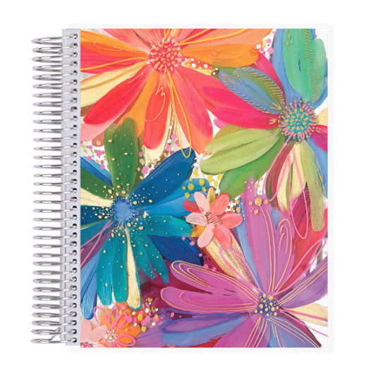 7x9 EttaVee Colourful Petal Coiled Notebook