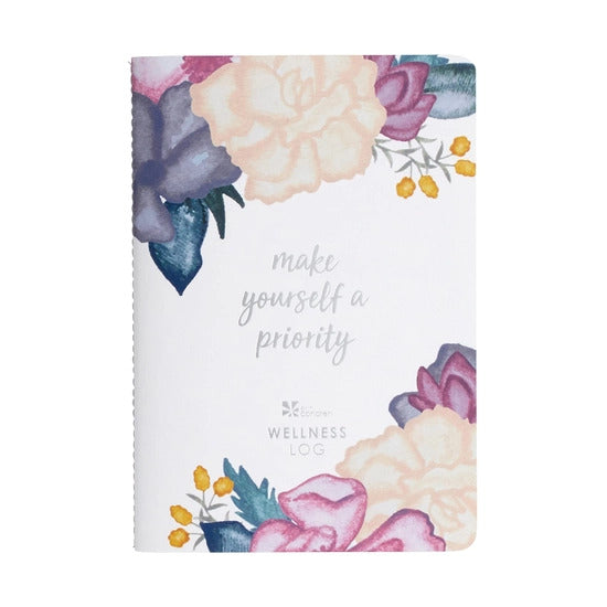 Wellness Log Petite Planner - Watercolor Bouquet